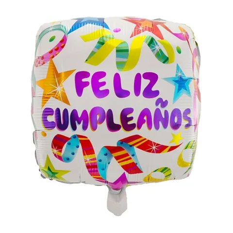 

10pcs 18inch Spanish Foil Balloon Feliz Cumpleanos Balloons Helium Balloon Happy Birthday Party Decorations Air Globos Baloes