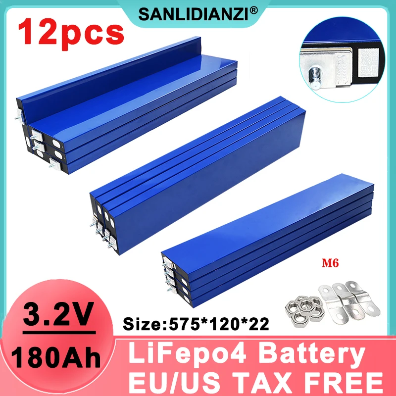 12 шт. Новинка 180Ah 184Ah 3,2 v Lifepo4 перезаряжаемая батарея 3,2 V 180ah класс A литий-железо-фосфат призматическая Солнечная ЕС США без сбора
12 шт. Новинка 180Ah 184Ah 3,2 v Lifepo4 перезаряжаемая батарея 3,2 V 180ah класс A литий-железо-фосфат призматическая Солнечная ЕС США без сбора