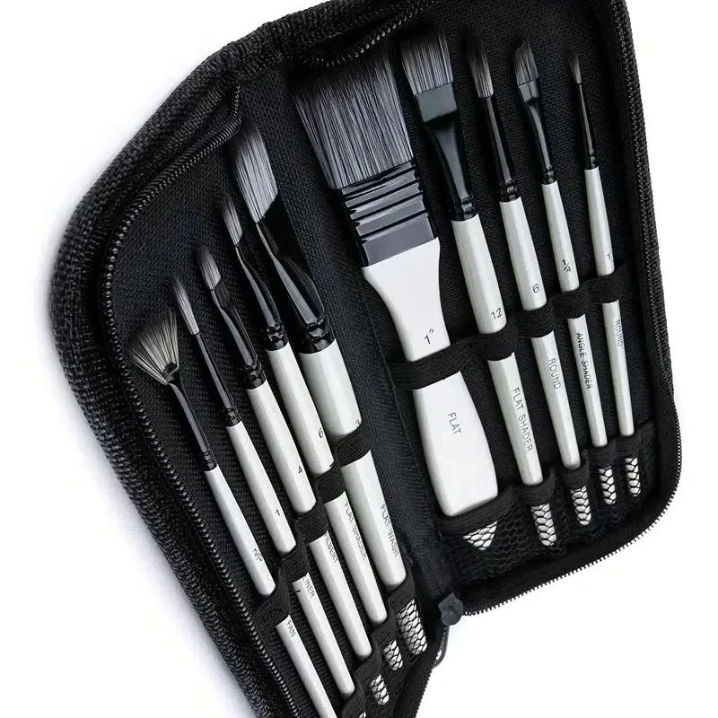 10Pcs/Set Artists Paint Brush Watercolor Wooden Handle Nylon Pointed Hair DIY Oil Acrylic Painting Art Paint Brushes Supplies
10Pcs/Set Artists Paint Brush Watercolor Wooden Handle Nylon Pointed Hair DIY Oil Acrylic Painting Art Paint Brushes Supplies