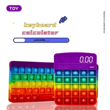 

Pop It Popits Squeeze Toy Fidget Toys for Anxiety Squishy Rainbow Keyboard Push Bubble Soft Reliver Stress Adult Antistress