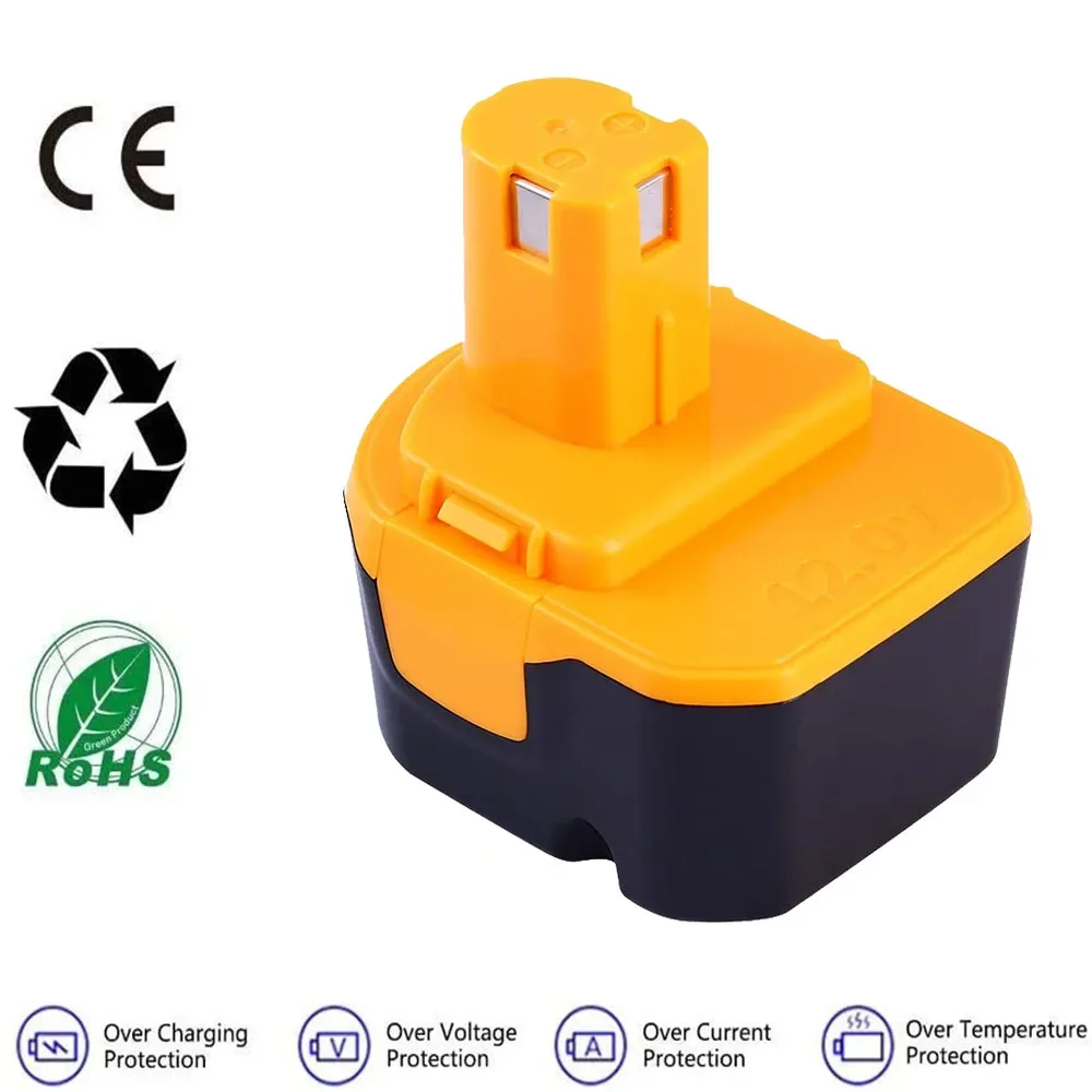 

Replacement Battery 12V 6.0 Ah NiCd Suitable 1400652 1400670 1400652B 1400143 RY-1204