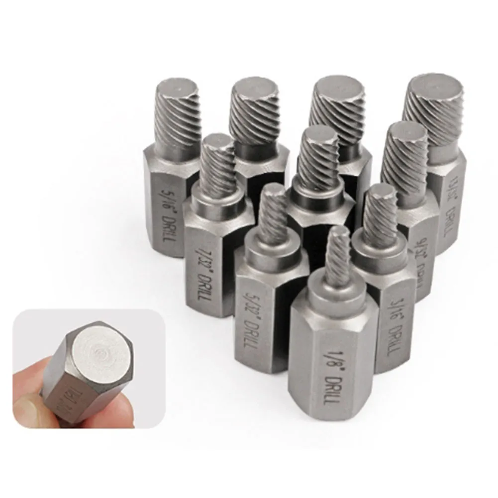 

13Pcs Broken Head Damaged Screw Extractor Drill Bit Set Hex Head Screw Extractor Kit Broken Damaged Rusted Bolt Remover