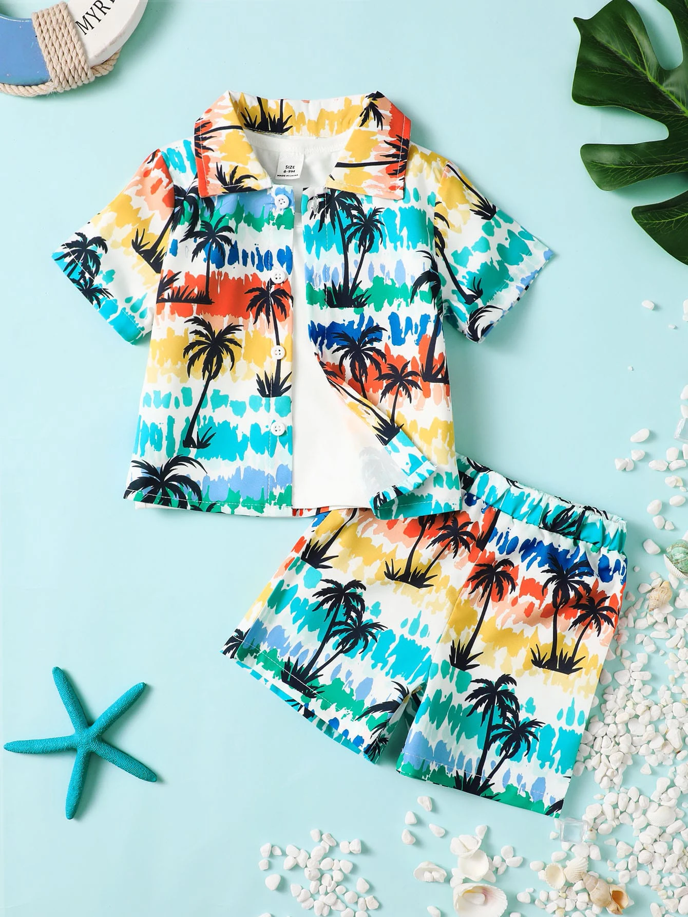 6-36M Baby Boy Wearing a Summer Tropical Island Style, Coconut Tree Cardigan, Single Breasted Lapel Shirt+Comfortable Shorts Set
6-36M Baby Boy Wearing a Summer Tropical Island Style, Coconut Tree Cardigan, Single Breasted Lapel Shirt+Comfortable Shorts Set