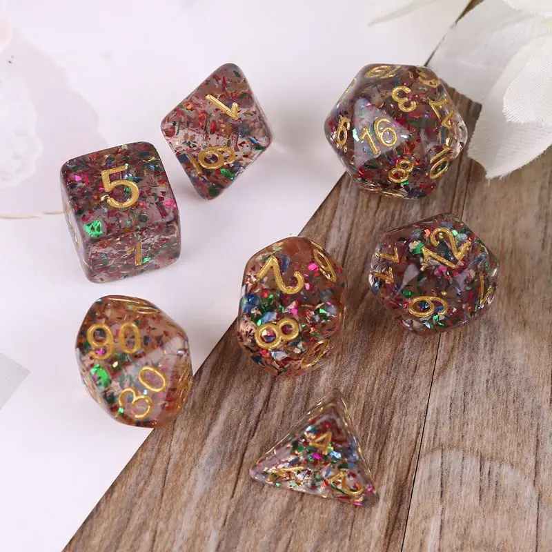 7pcs/set Polyhedral Multi Sides Numbers Role Playing Board Game for Bar Pub Club Party E56D
7pcs/set Polyhedral Multi Sides Numbers Role Playing Board Game for Bar Pub Club Party E56D
