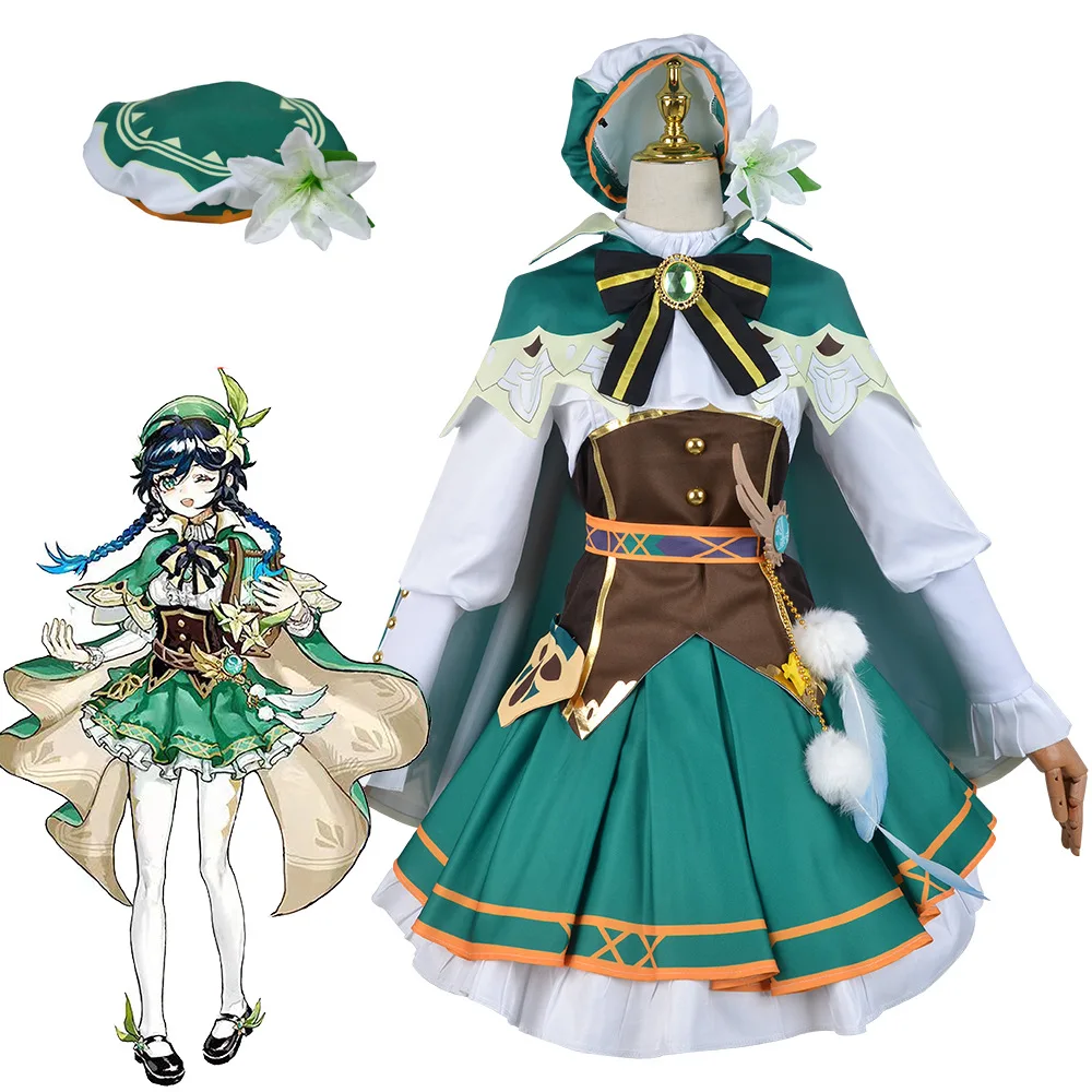 Phone Game Genshi Impact Cosplay Costume Venti Wendy Uniform Wig Socks Suit Loli Dress Skirt For Women Halloween Props
Phone Game Genshi Impact Cosplay Costume Venti Wendy Uniform Wig Socks Suit Loli Dress Skirt For Women Halloween Props