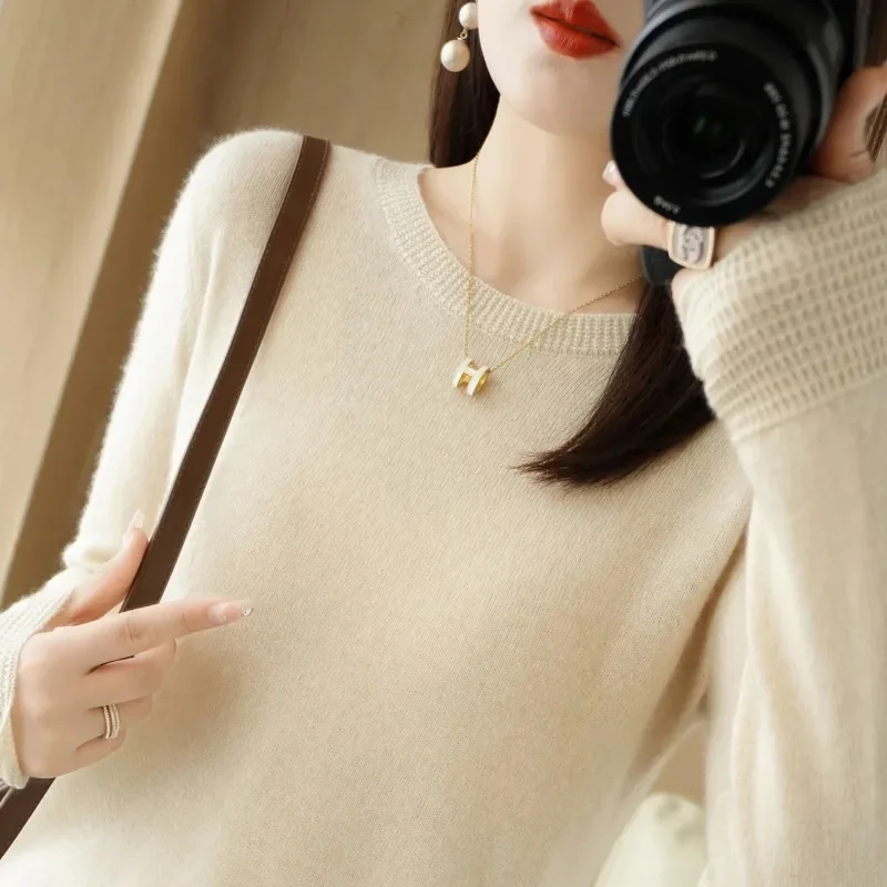

Women Sweater O-neck Autumn Winter Basic Pullover Warm Casual Pulls Jumpers Korean Fashion Spring Knitwear Bottoming Shirt