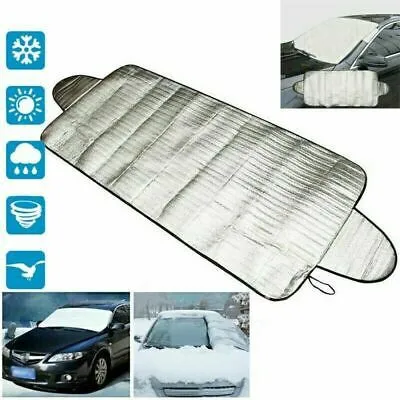 

1x Car Windscreen Windshield Frost Cover Ice Snow Shield Front Protector Ultra-thick 4 Layers Material Portable And Collapsible