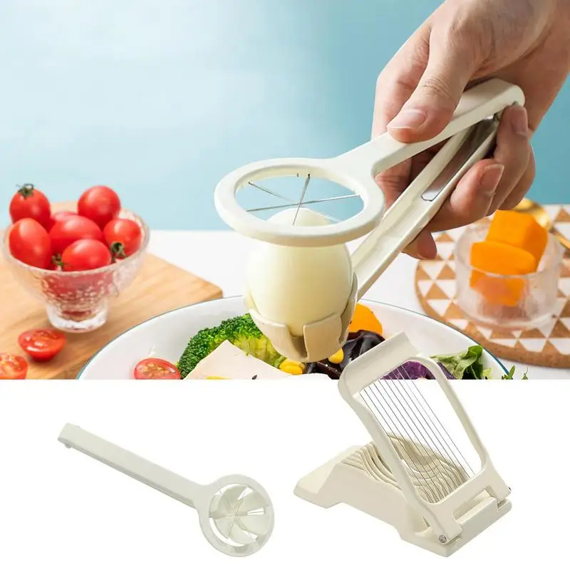 

Egg Slicer Stainless Steel Wire Egg Cutter Egg Dicer Chopper For Hard Boiled Eggs Fruit Slicer Boiled Egg Cutter Slicer