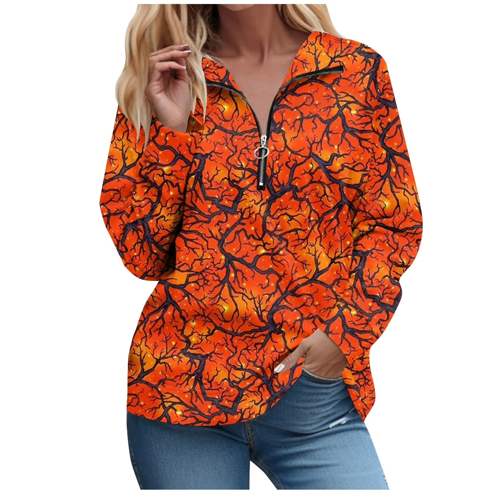 Женские рубашки на молнии с длинным рукавом, женские блузки с графическим рисунком, зимняя повседневная толстовка на молнии Y2k, пуловер зип худи 
Женские рубашки на молнии с длинным рукавом, женские блузки с графическим рисунком, зимняя повседневная толстовка на молнии Y2k, пуловер зип худи