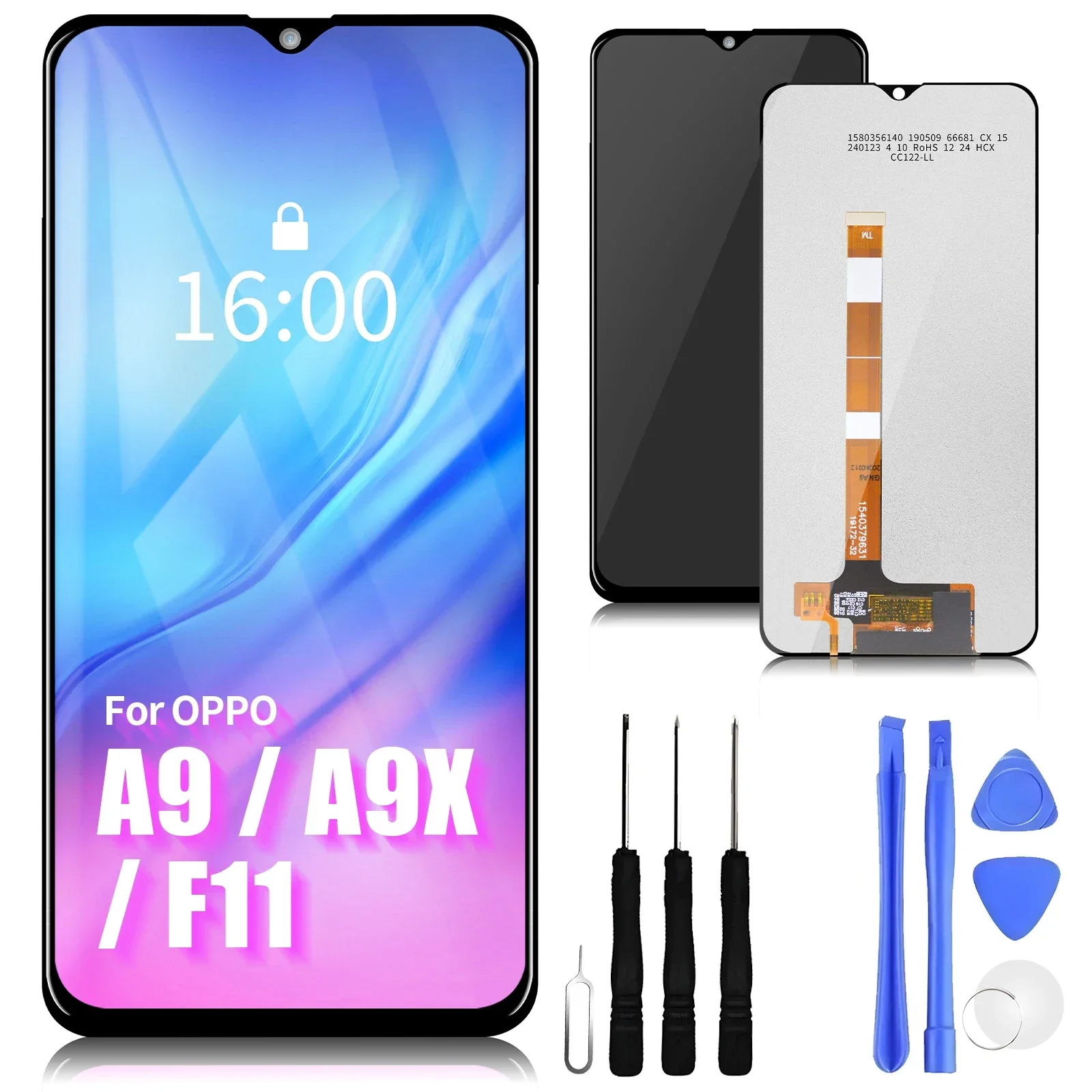 6.5"LCD For OPPO A9 F11 A9X Display Touch Screen Digitizer Panel Assembly For CPH1937 CPH1939 CPH1941 CPH1913 Replacement
6.5"LCD For OPPO A9 F11 A9X Display Touch Screen Digitizer Panel Assembly For CPH1937 CPH1939 CPH1941 CPH1913 Replacement