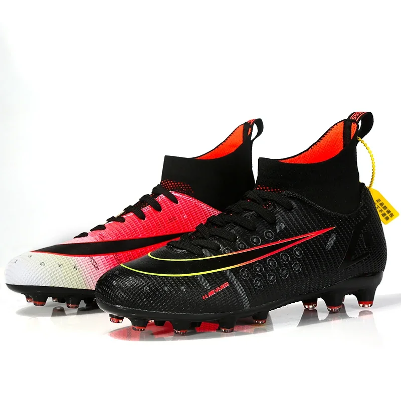 

Новые футбольные бутсы, Мужская футбольная обувь, TF FG подошва, двухцветные уличные тренировочные кроссовки для газона, детская обувь, размер EU32-45