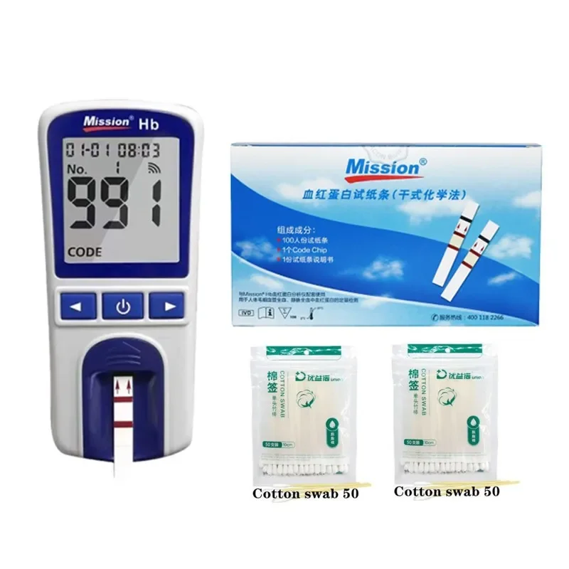 

Mission Hemoglobin Analysis Tester Meter Home Hb Analyzer Anemia Tester Strip Heme Test With Tester,hemoglobin100 Test Papermiss