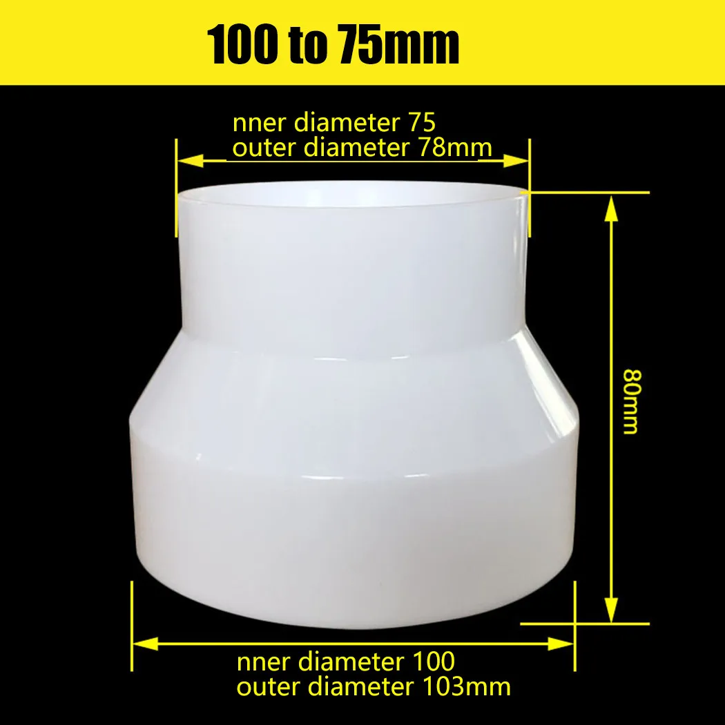 Connections Adapter Pipe Fittings White 100to75 125 To110 ABS For All Types Of Pipe Plastic Ventilation 150 To110
Connections Adapter Pipe Fittings White 100to75 125 To110 ABS For All Types Of Pipe Plastic Ventilation 150 To110