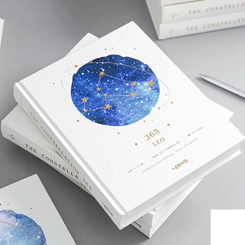 

Twelve Constellations Notebook 365 Days Hardcover Book Student Thick Notebook Diary Notebook Cute Creative Handbook