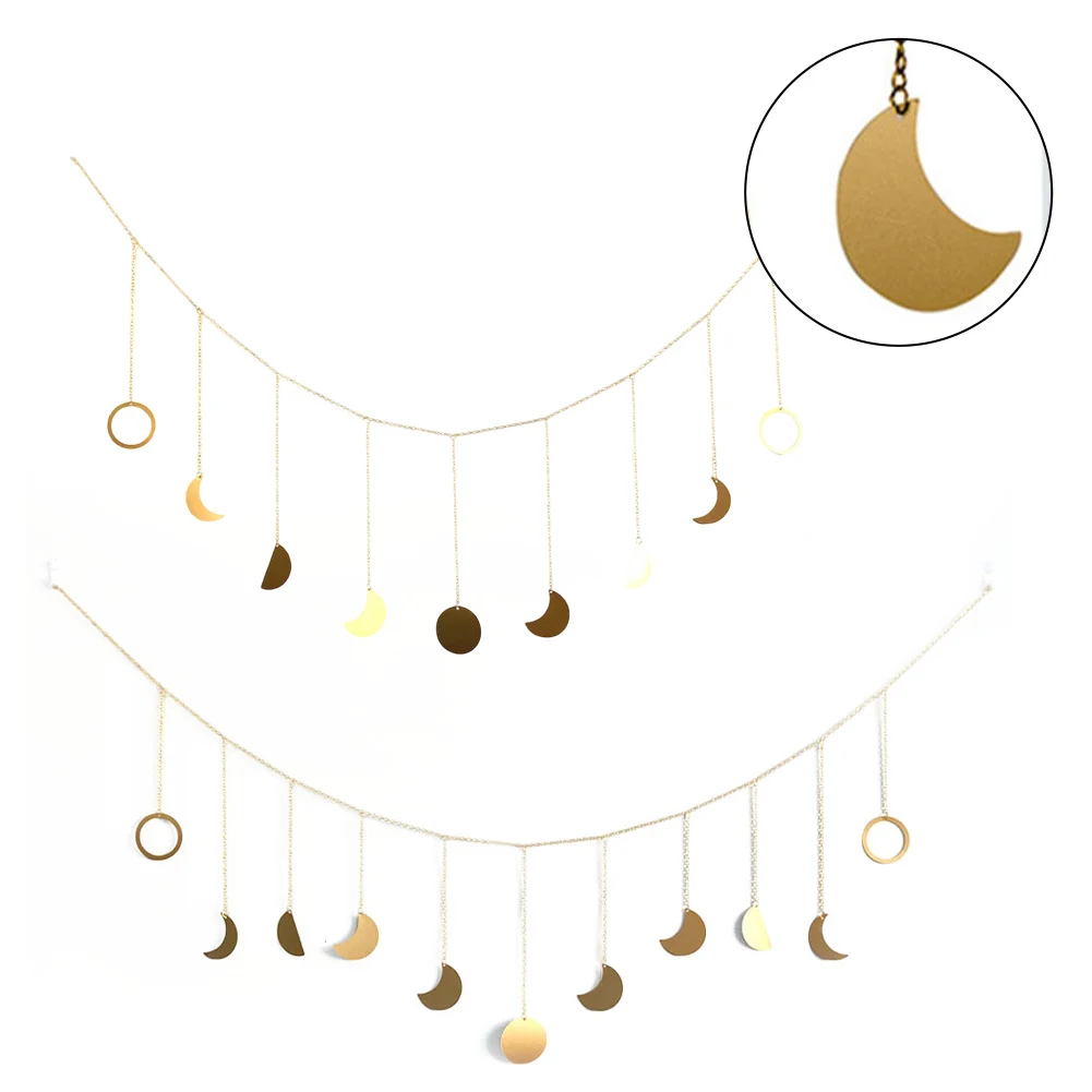 Metal Moon Phase Wall Hanging - Boho Celestial Decor 9