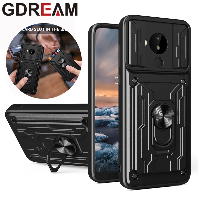 Shockproof Phone Case For NOKIA C1 C10 C20 C30 Magnetic Ring Holder Slot Push Window Protective Cover For NOKIA X100 G10 G20
Shockproof Phone Case For NOKIA C1 C10 C20 C30 Magnetic Ring Holder Slot Push Window Protective Cover For NOKIA X100 G10 G20