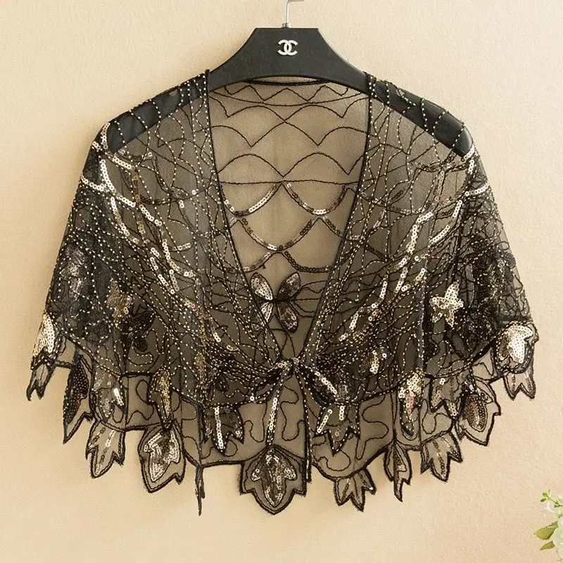 2023 Spring Summer Women Mesh Versatile Capes Sequins Popular Reticulated Party Fashion Party Lady Cloaks Poncho Golden
2023 Spring Summer Women Mesh Versatile Capes Sequins Popular Reticulated Party Fashion Party Lady Cloaks Poncho Golden