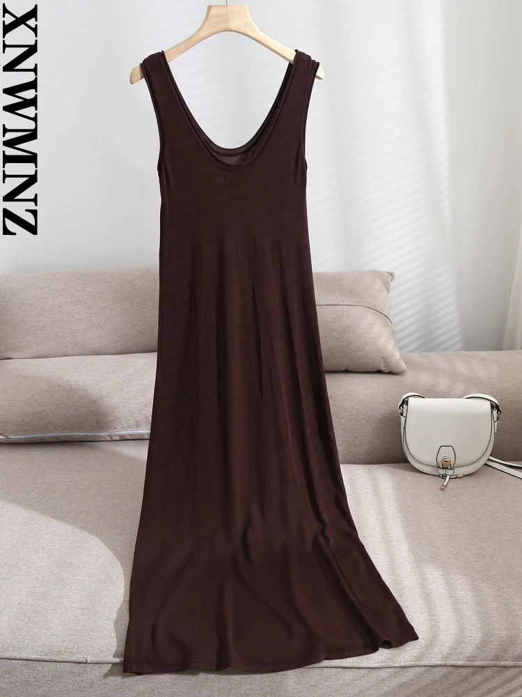XNWMNZ Women Fashion Knitted Sling Simple Dress Casual Versatile O Neck Wide Straps Female Chic Midi Dresses
XNWMNZ Women Fashion Knitted Sling Simple Dress Casual Versatile O Neck Wide Straps Female Chic Midi Dresses
