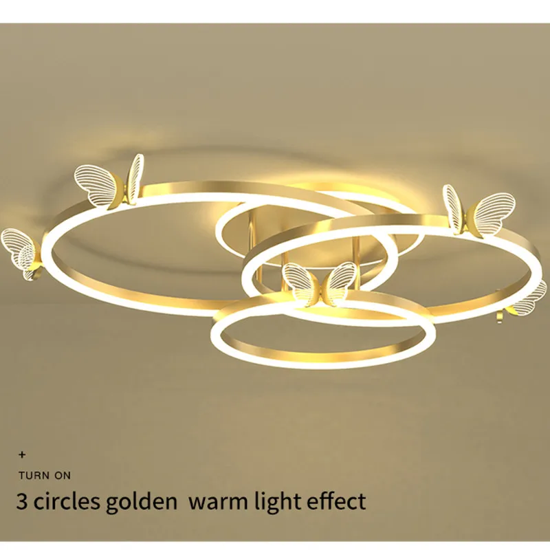 

Living Room Ceiling Lamp 2021 New Luxurious Atmosphere Modern Simple Super Bright Household LED Light Luxury Butterfly Lights