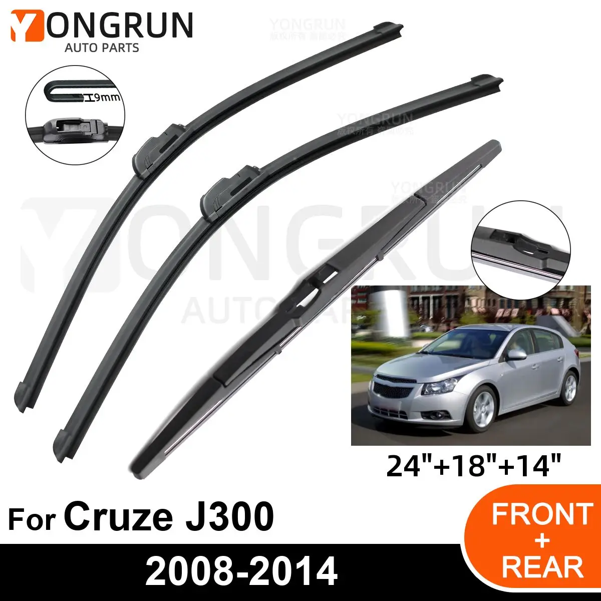 Щетка стеклоочистителя для Chevrolet Cruze Hatchback J300 2008-2014, 3 шт.
Щетка стеклоочистителя для Chevrolet Cruze Hatchback J300 2008-2014, 3 шт.