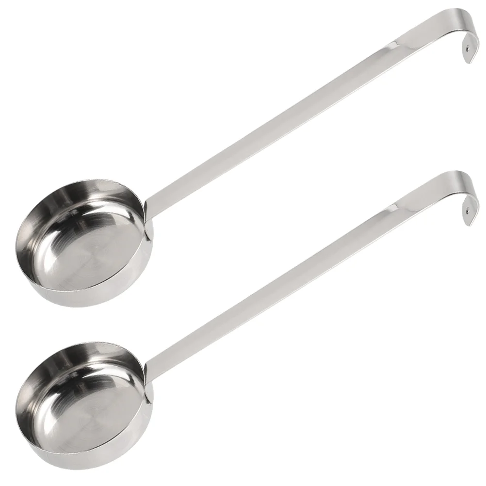 

2 Pcs Pizza Sauce Spoon Tomato Food Measuring Spread Ladle Kitchen for Stainless Steel Spoons