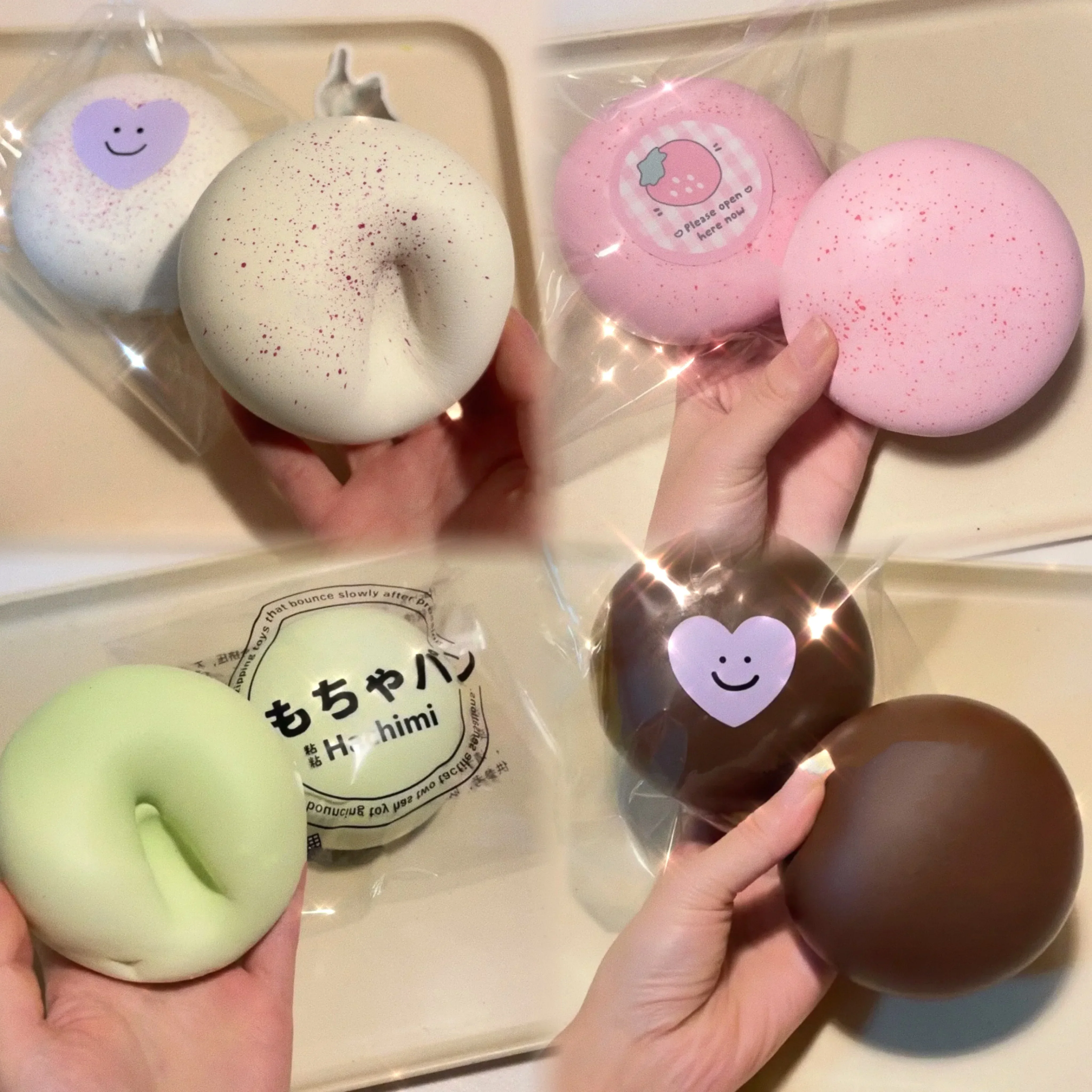 

Squishy Toy Slow Rising Bread Roasted Sesame Bun Collection Chocolate Bun Squeeze Stress Release Hand Relax Ball Gift Toy