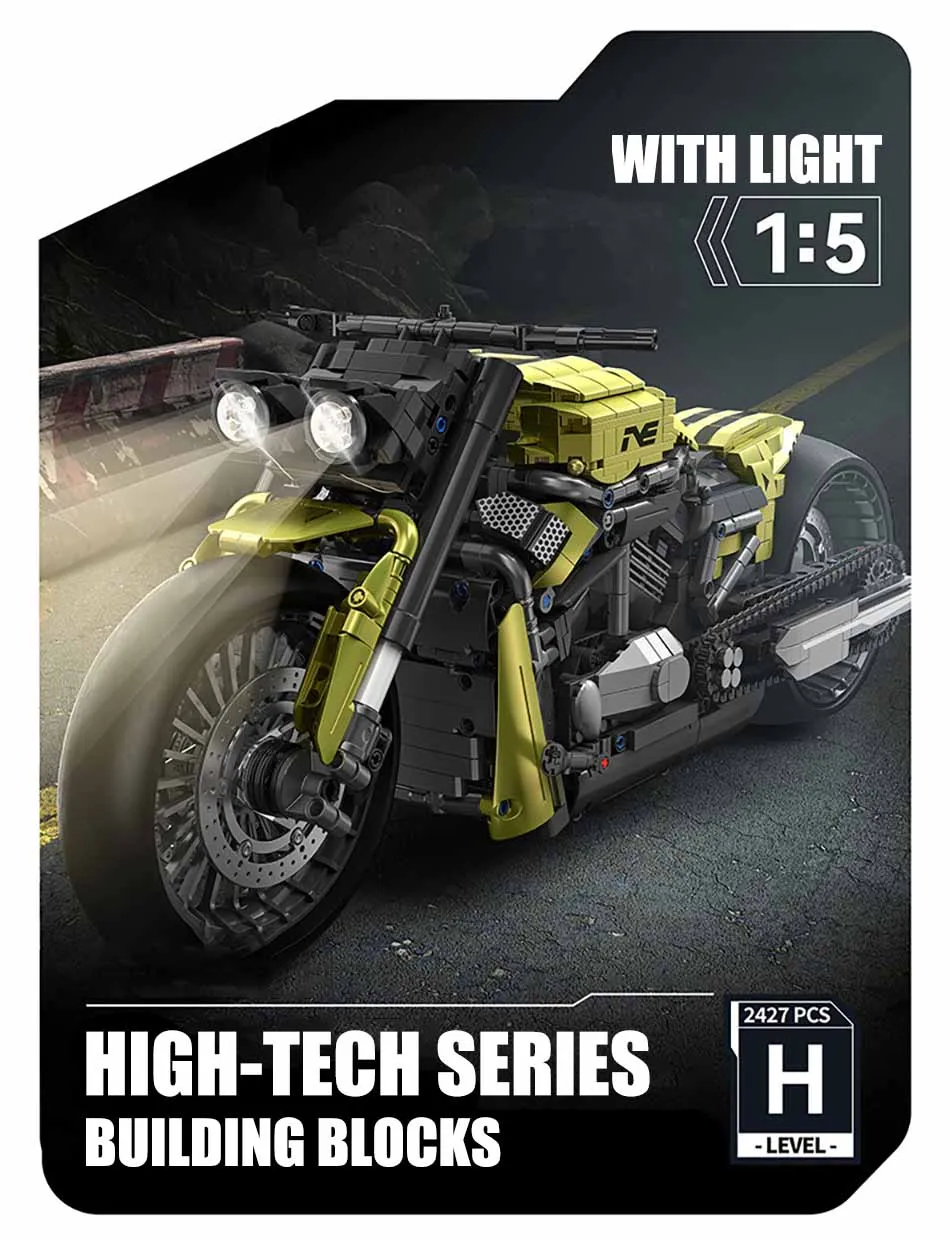 Technical City 2427pcs Harleyed Motorcycle MOC Sport Car Building Blocks 1:5 Scale Motorbike DIY Supercar Bricks Toys For Boys Technical City 2427pcs Harleyed Motorcycle MOC Sport Car Building Blocks 1:5 Scale Motorbike DIY Supercar Bricks Toys For Boys
