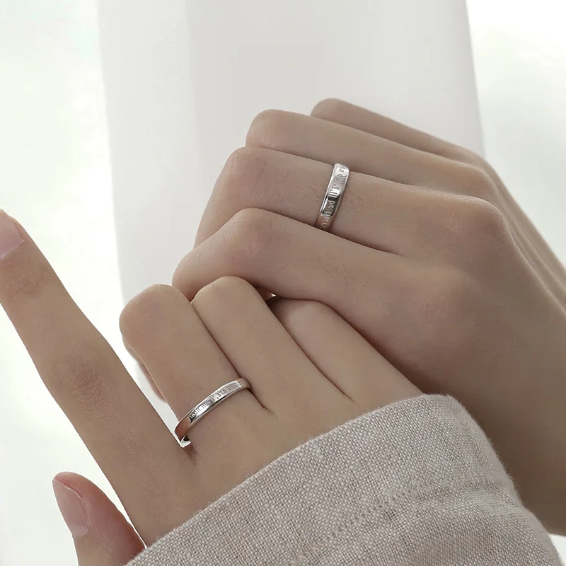 

Серебряное кольцо пара женских парных колец простой особый дизайн хорошие вещи Qixi подарок для парня