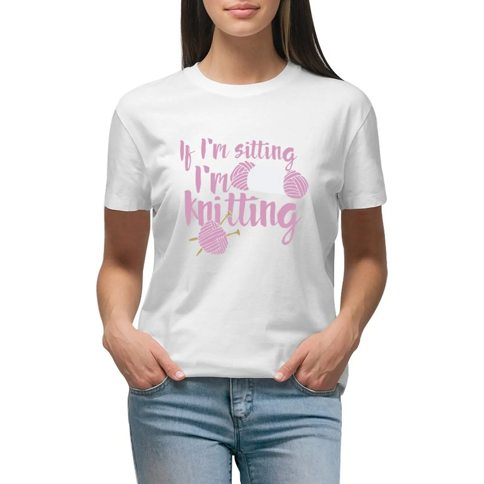If I'm sitting I'm knitting T-shirt funny cute tops t-shirts for Women graphic tees
If I'm sitting I'm knitting T-shirt funny cute tops t-shirts for Women graphic tees