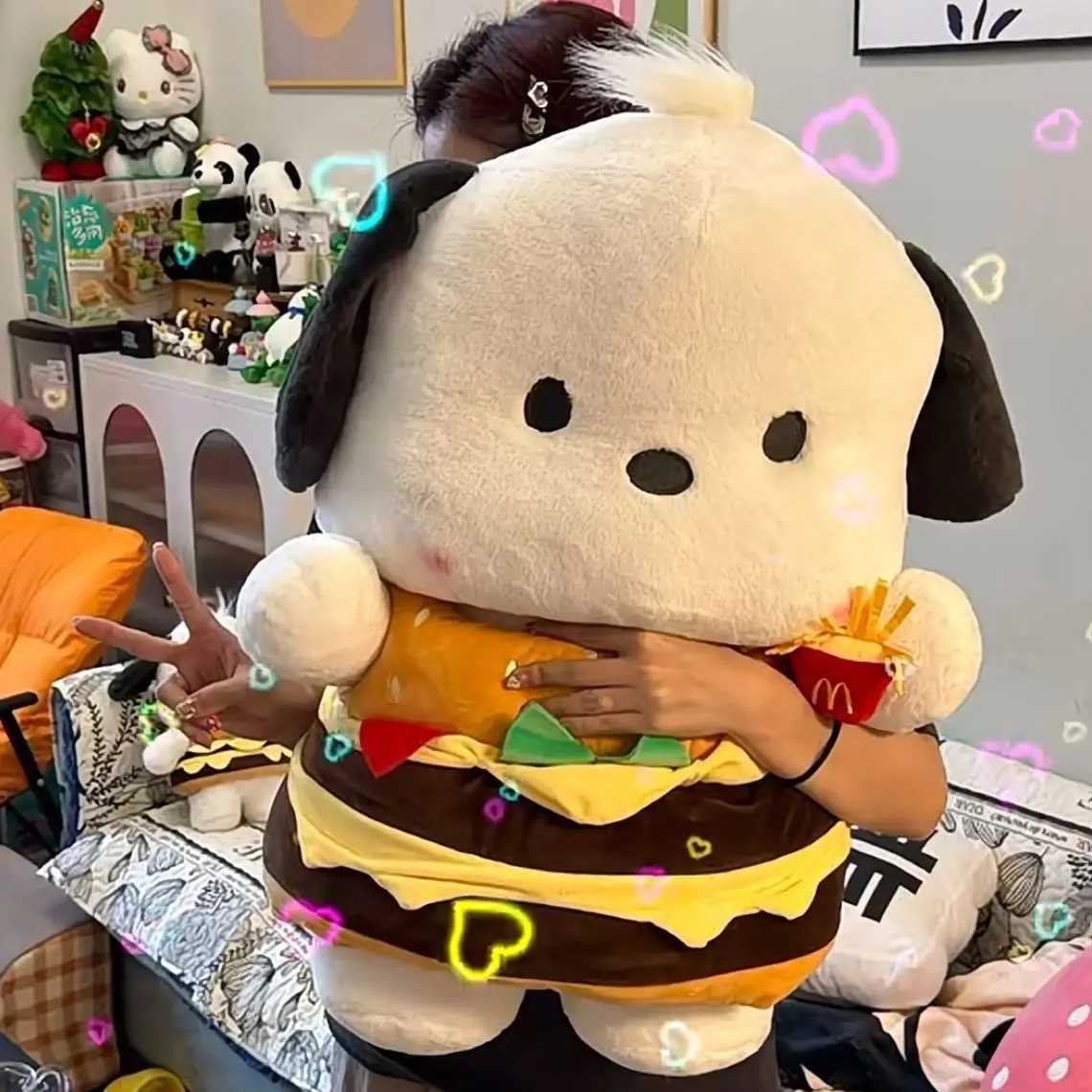 Sanrio Kawaii полакко My Melody Kuromi мягкая плюшевая игрушка кукла мультфильм милые гамбургерские Животные Собака декор комнаты аниме плюшевый подарок
Sanrio Kawaii полакко My Melody Kuromi мягкая плюшевая игрушка кукла мультфильм милые гамбургерские Животные Собака декор комнаты аниме плюшевый подарок