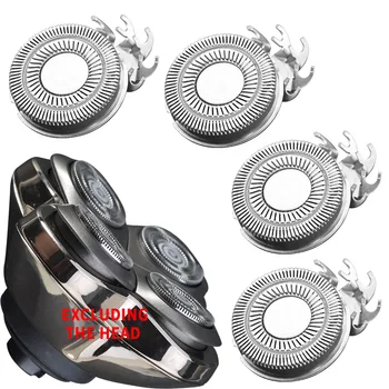 WAHFOX 면도기 교체 블레이드, 해골 핏불 카버 프로 4 헤드 교체 블레이드, 4 개 상품 이미지