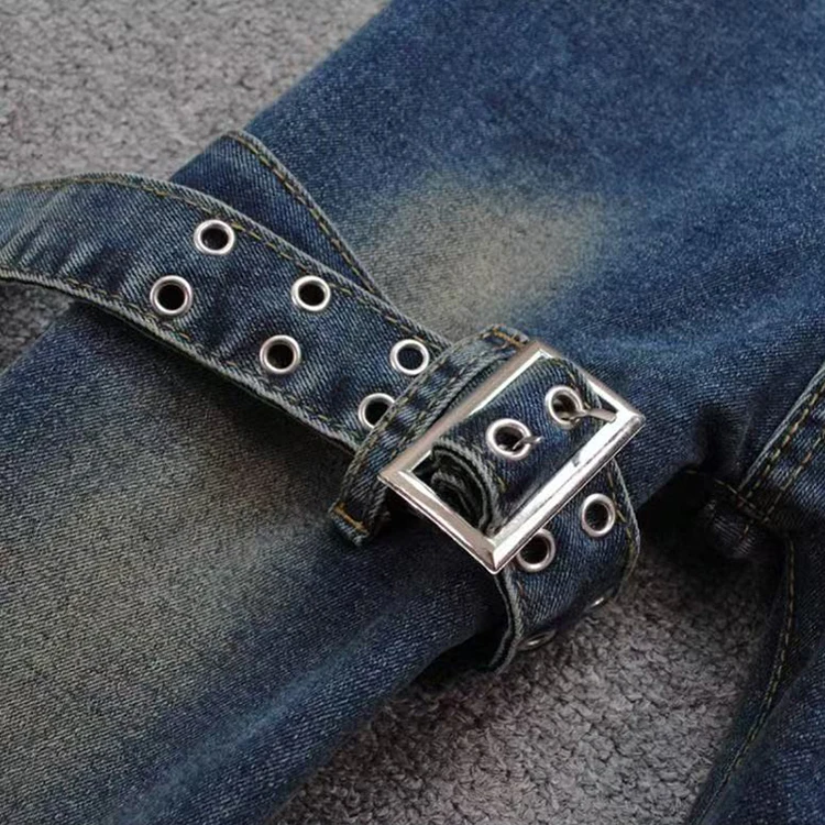 Women Vintage Heavy Industry Design High Waist Flare Jeans Y2K Slim Autumn New Multi Pockets Streetwear Cargo Denim Women Vintage Heavy Industry Design High Waist Flare Jeans Y2K Slim Autumn New Multi Pockets Streetwear Cargo Denim