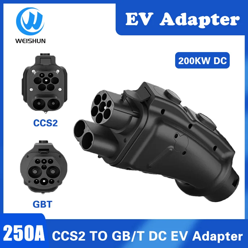 

250A CCS2 to GB/T EV Charging Converter Adapter DC Fast charging 250KW CCS Combo 2 to GBT Electric Vehicle Charging Adaptor