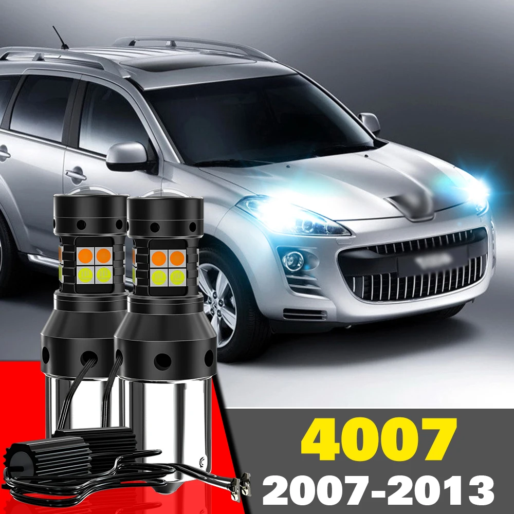 For Peugeot 4007 Accessories 2007-2013 2008 2009 2010 2011 2012 2pcs LED Dual Mode Turn Signal+Daytime Running Light DRL
For Peugeot 4007 Accessories 2007-2013 2008 2009 2010 2011 2012 2pcs LED Dual Mode Turn Signal+Daytime Running Light DRL