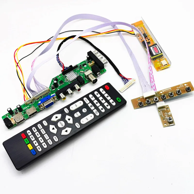 DVB-T2/DVB-T/DVB-C LCD digital TV Driver Controller Board Kit 14 inch 15.4 inch Universal 1280*800 LCD controller board DIY kit
DVB-T2/DVB-T/DVB-C LCD digital TV Driver Controller Board Kit 14 inch 15.4 inch Universal 1280*800 LCD controller board DIY kit
