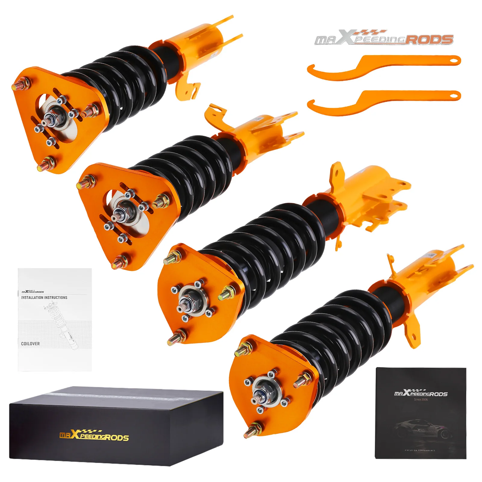24 Ways Adjustable Damper Coilover Lowering Kit For Toyota Celica FWD 1990-1999 Coilover Suspension Spring & Shock
24 Ways Adjustable Damper Coilover Lowering Kit For Toyota Celica FWD 1990-1999 Coilover Suspension Spring & Shock