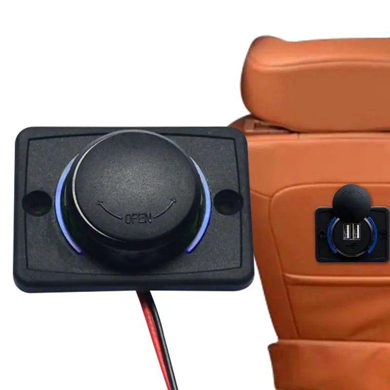 

USB Car Charger Socket 12V-24V Fast Dual Car Charger Adapter Fast Charging Car Chargers Socket Power Outlet 3.1A For Car Bus RV