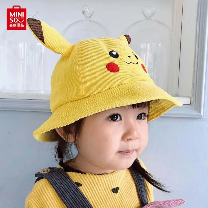 

Pokemon Pikachu Bucket Hat Fisherman Cap for Kids Anime Figures Toys Wide Brim Sun Hats Outdoor Cute Caps Children Birthday Gift