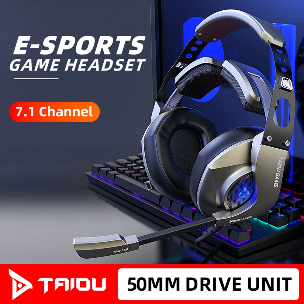 TAIDU Wired Gaming Headset With Microphone 7.1 Sound Channel Headphones RGB Fone de ouvido Voice Control Gamer Choice
TAIDU Wired Gaming Headset With Microphone 7.1 Sound Channel Headphones RGB Fone de ouvido Voice Control Gamer Choice