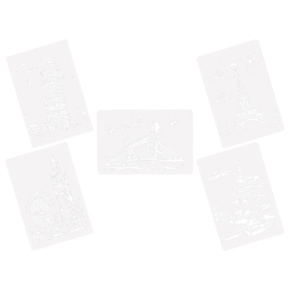 5 Pcs Painting Stencils Models DIY Templates Hollow-out Drawing Plastic Small Lace Ruler Pattern Architectural
5 Pcs Painting Stencils Models DIY Templates Hollow-out Drawing Plastic Small Lace Ruler Pattern Architectural