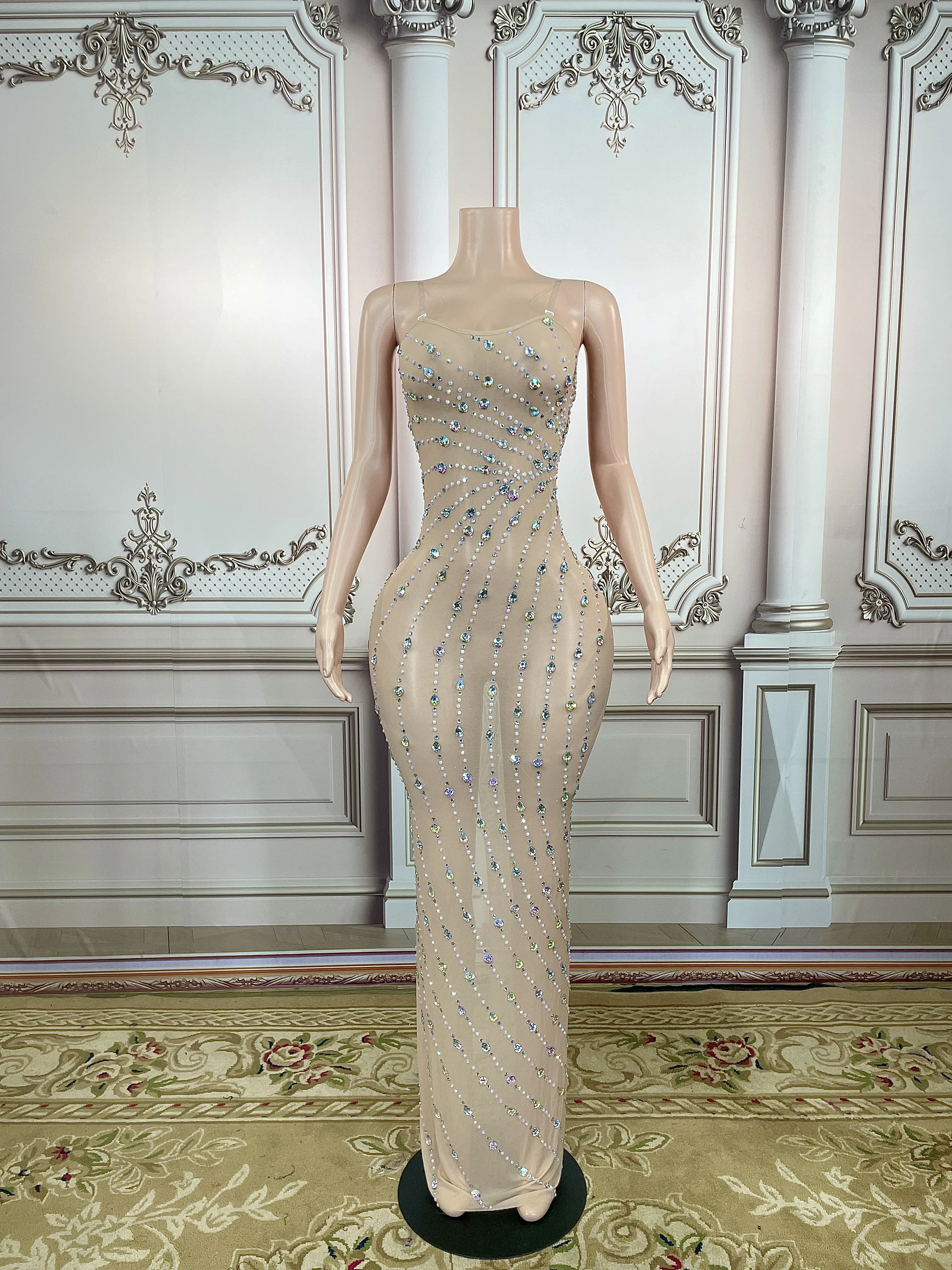 Big Crystals Pearls Perspective Evening Celebrate Long Dress See Through Outfit Singer Prom Party Performance Plus Size
Big Crystals Pearls Perspective Evening Celebrate Long Dress See Through Outfit Singer Prom Party Performance Plus Size