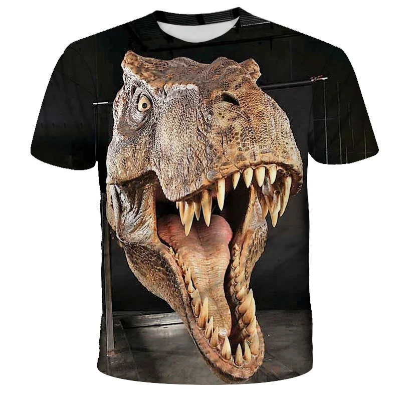 

Dinosaur Graphic 3D Printing Men's T-Shirt Fashion Oversized O-neck Short Sleeve Tee Loose Streetwear Casual Tops