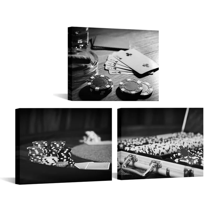 3 Pieces Poker and Chips Poster Wall Decor Poker Game Print Canvas Painting Modern Style Pictures Living Room Wall Art
3 Pieces Poker and Chips Poster Wall Decor Poker Game Print Canvas Painting Modern Style Pictures Living Room Wall Art