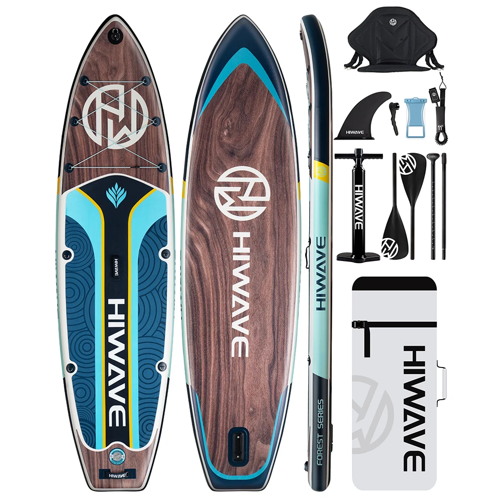 

HIWAVE Stand Up Paddle Board 11'*34''*6'' Non-Slip Sub Inflatable Supboard Double Layer With Accessories SUP Set