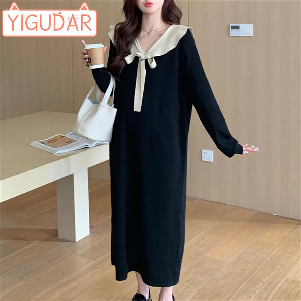Maternity Dress 2023 Fall Winter Women's Pregnancy Clothes Sweaters Skirts Warm Soft With Ruffle Collar Sleeve Knit Long Dress
Maternity Dress 2023 Fall Winter Women's Pregnancy Clothes Sweaters Skirts Warm Soft With Ruffle Collar Sleeve Knit Long Dress