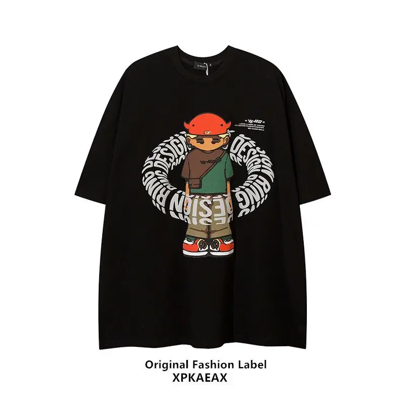 Summer Korean style Simplicity printed T shirt men and women fashionable retro Y2K street hip hop loose oversized T shirt
Summer Korean style Simplicity printed T shirt men and women fashionable retro Y2K street hip hop loose oversized T shirt
