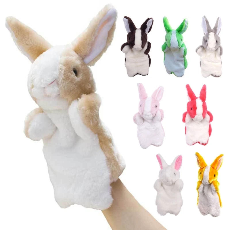 

Bunny Hand Puppets 12” Soft Plush Stuffed Animal Rabbit Hand Puppet for Kids Perfect for Storytelling Teaching Preschool Y55B