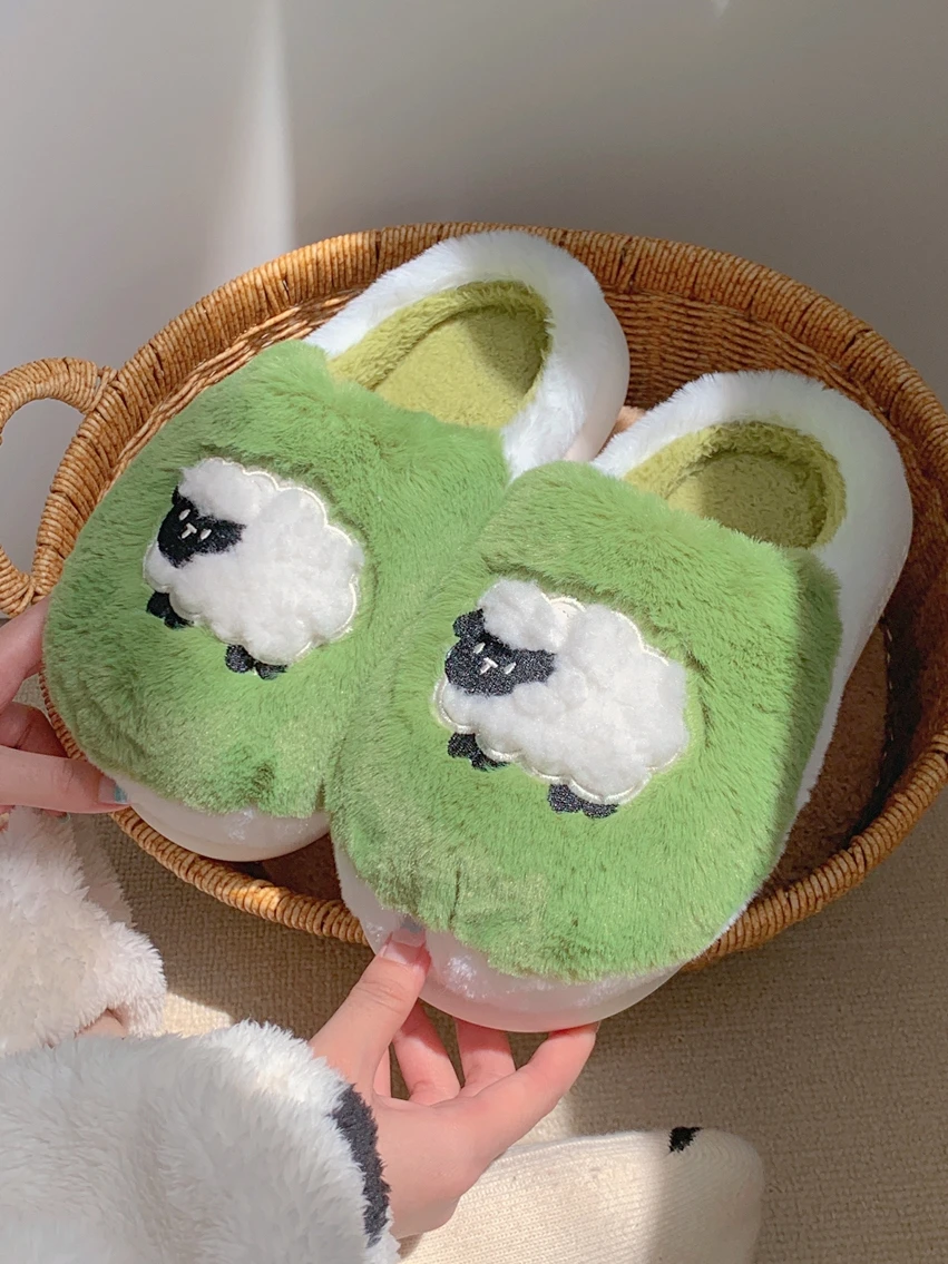 Cute Sheep Cotton Slippers For Women In Autumn And Winter 2023 New Man Warm Plush Slipper Shoes For Household
Cute Sheep Cotton Slippers For Women In Autumn And Winter 2023 New Man Warm Plush Slipper Shoes For Household