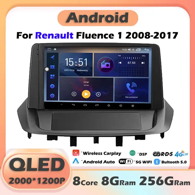 For Renault Fluence 1 2008-2017 Android 14 Car Radio Carplay Player Auto Navigation Stereo Wireless GPS Multimedia Screen
For Renault Fluence 1 2008-2017 Android 14 Car Radio Carplay Player Auto Navigation Stereo Wireless GPS Multimedia Screen