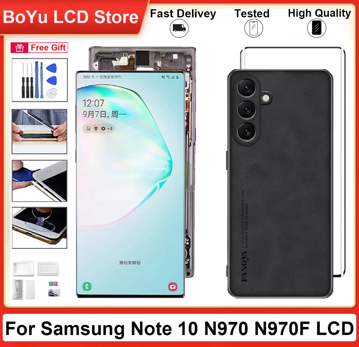 

Tested 6.3" SUPER AMOLED Screen For Samsung Galaxy Note 10 N970 SM-N970F N9700 note 10 LCD with Touch Display Digitizer Assembly